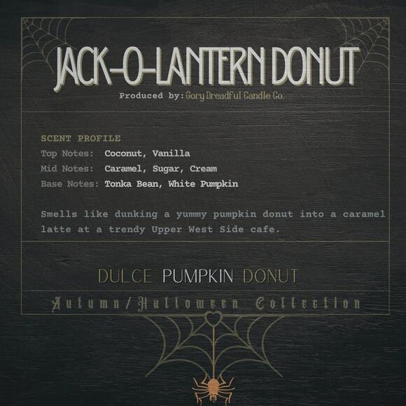 Jack-O-Lantern Donut Wickless Candle: Dulce Pumpkin Donut Scent - Picture 2 of 9